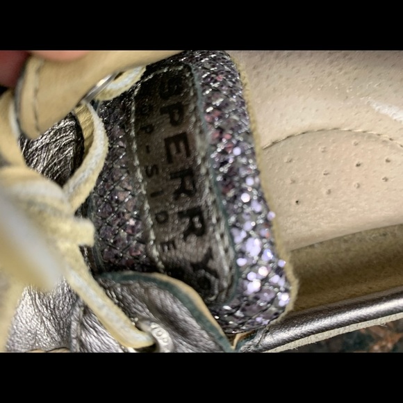Sperry Angelfish Glitter pewter slip-on boat shoe - Picture 7 of 9